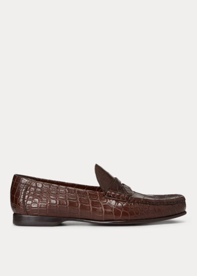 Pánské Mokasíny Ralph Lauren Chalmers Crocodile - 68029-QPAY